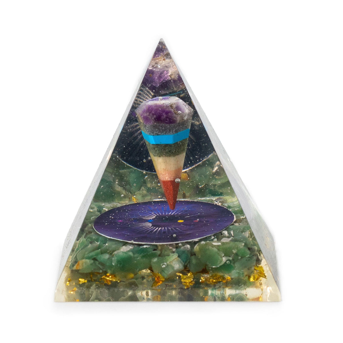Green Aventurine Orgonite Pyramid 7x6cm