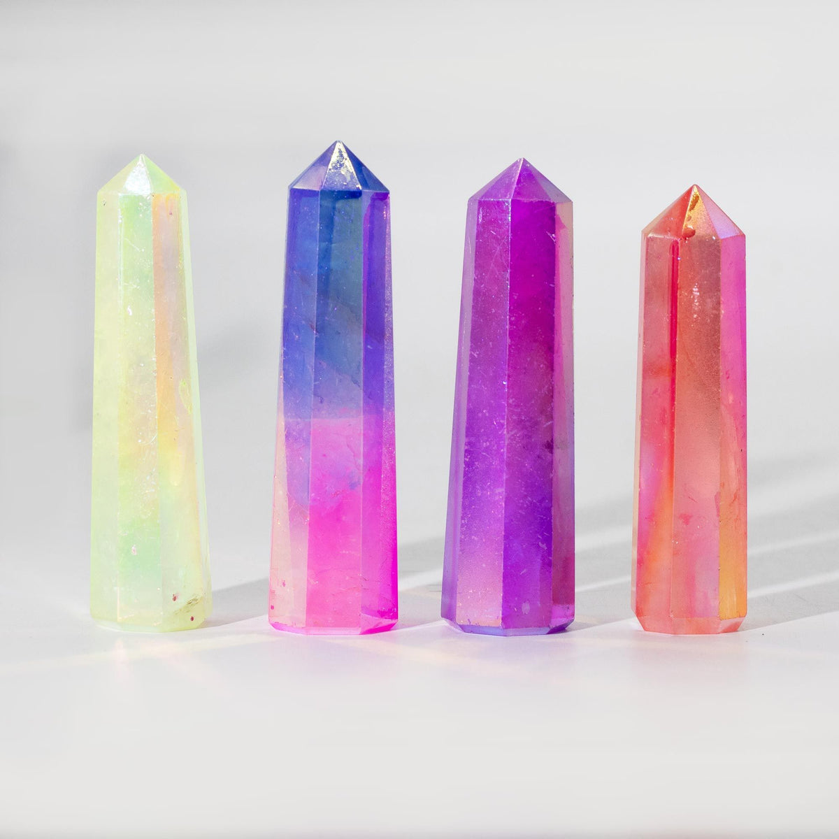 Peach Aura Quartz Gemstone Obelisk