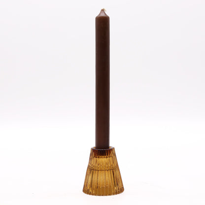 Set of 2 Flip Candle Holders – Antique Amber