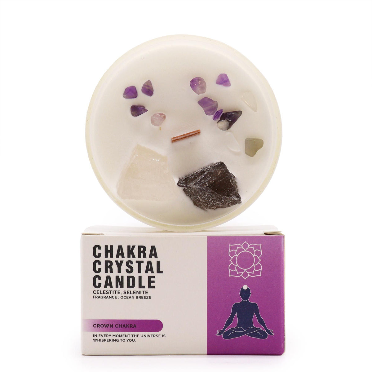 Crown Chakra Crystal Candles