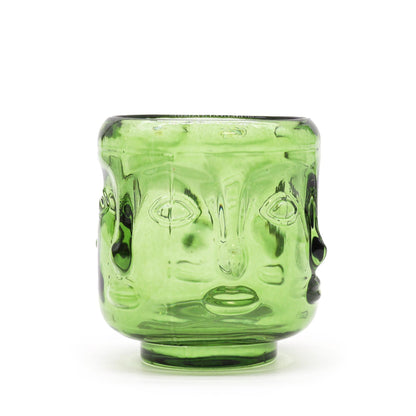 Set of 2 Buddha Face Candle Jars – Garden Jade