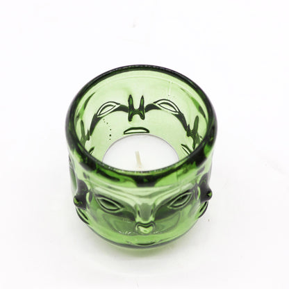 Set of 2 Buddha Face Candle Jars – Garden Jade