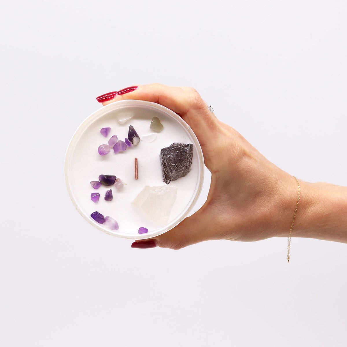 Crown Chakra Crystal Candles