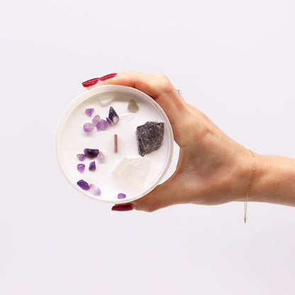 Crown Chakra Crystal Candles
