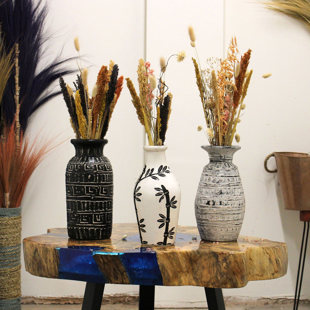 Greek Motif Ceramic Vase – Chocolate