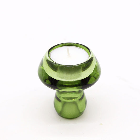 Set of 2 Mushroom Candle Holders – Garden Jade