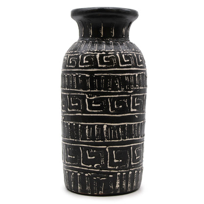Greek Motif Ceramic Vase – Chocolate