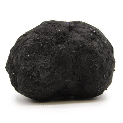 Coloured Calsite Geodes - Black Rock - Blue