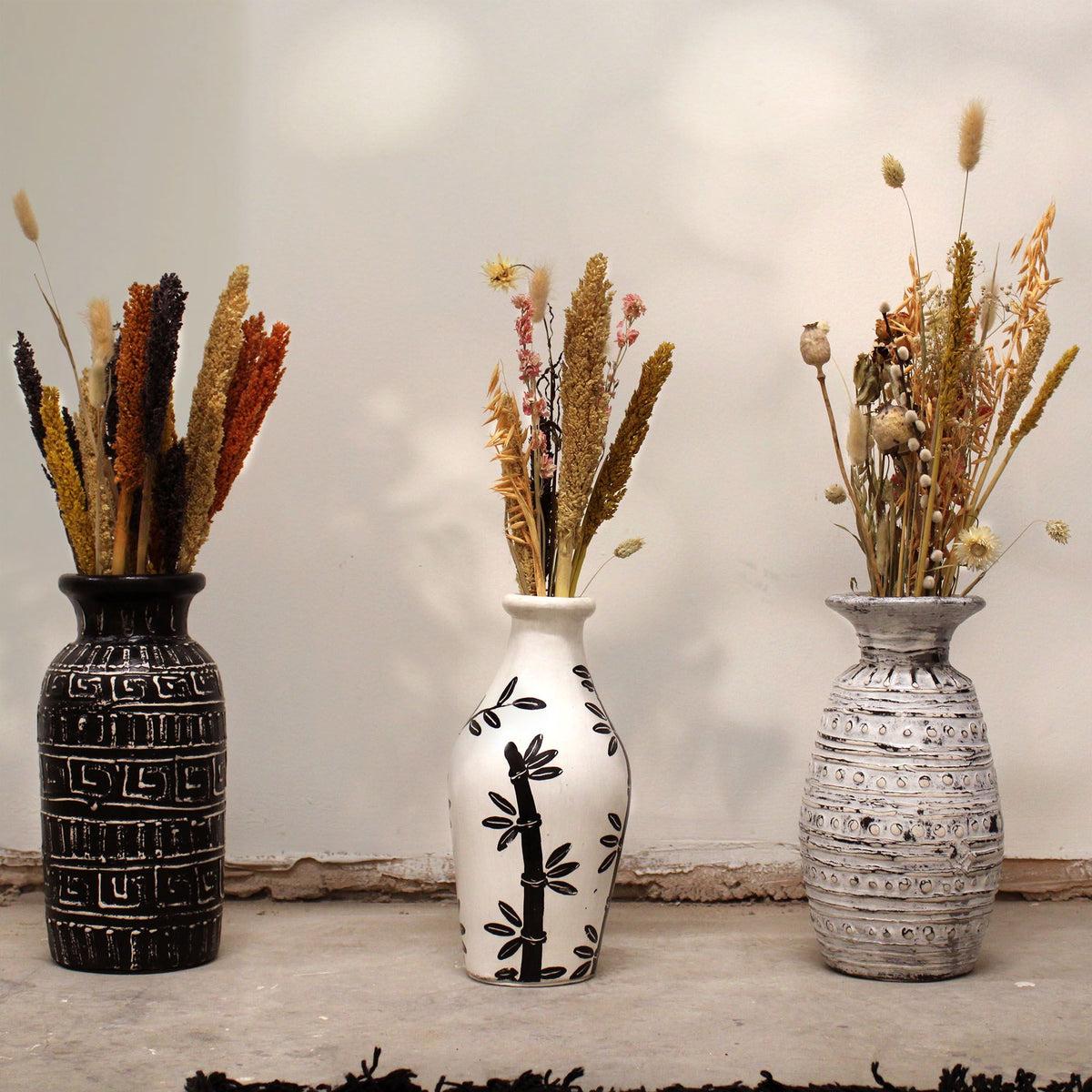 Greek Motif Ceramic Vase – Chocolate