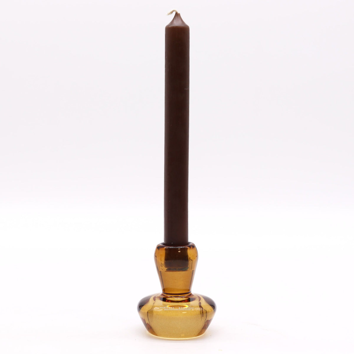 Set of 2 Mushroom Candle Holders – Antique Amber