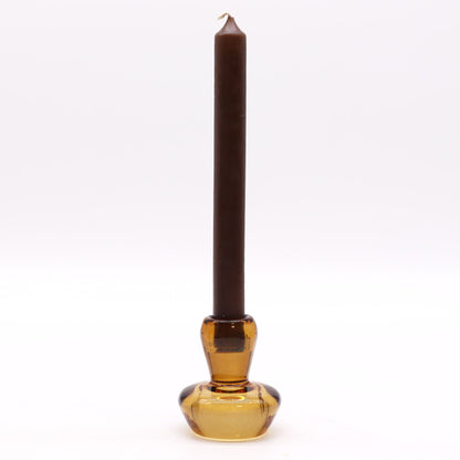 Set of 2 Mushroom Candle Holders – Antique Amber