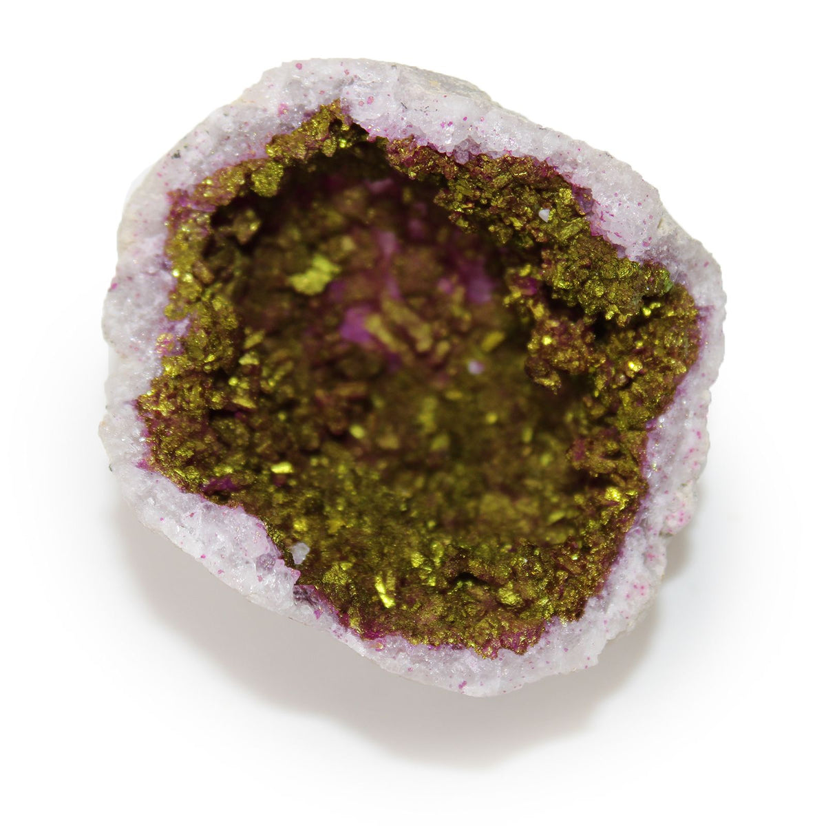 Pink & Gold Calcite Geode