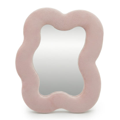 Square Pebble Squiggle Mirror – Rose Blush