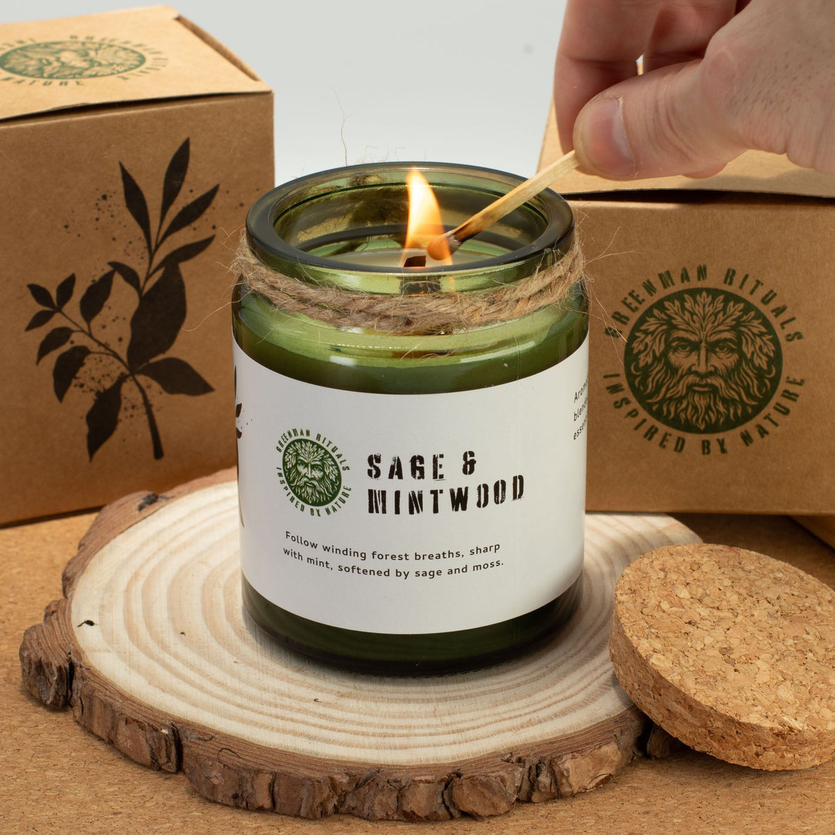 Woodwick Soy Candle – Ash & Woodsmoke