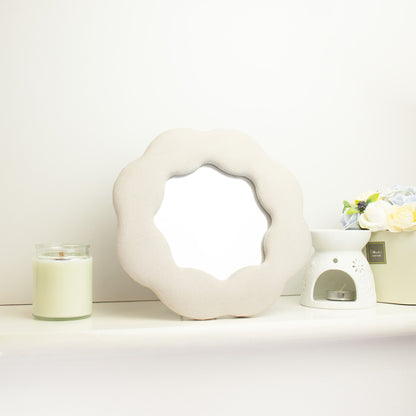 Flower Squiggle Mirror – Stone