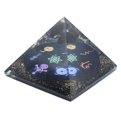 Protection Orgonite Pyramid - Midnight Reiki (90mm)