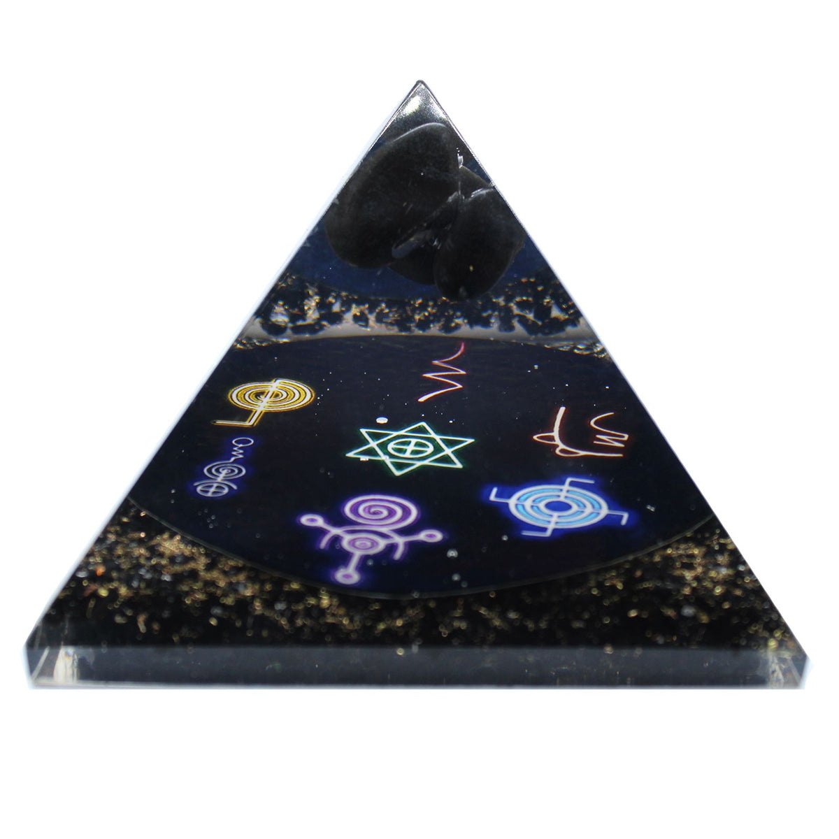 Protection Orgonite Pyramid - Midnight Reiki (90mm)