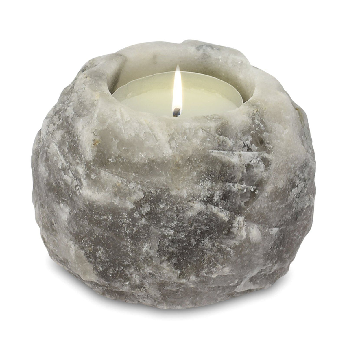 Grey Himalayan Salt Candle Holder 800g