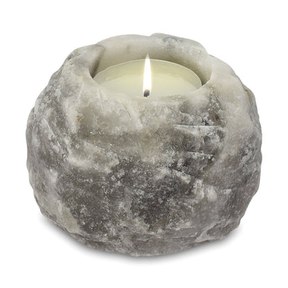 Grey Himalayan Salt Candle Holder 800g