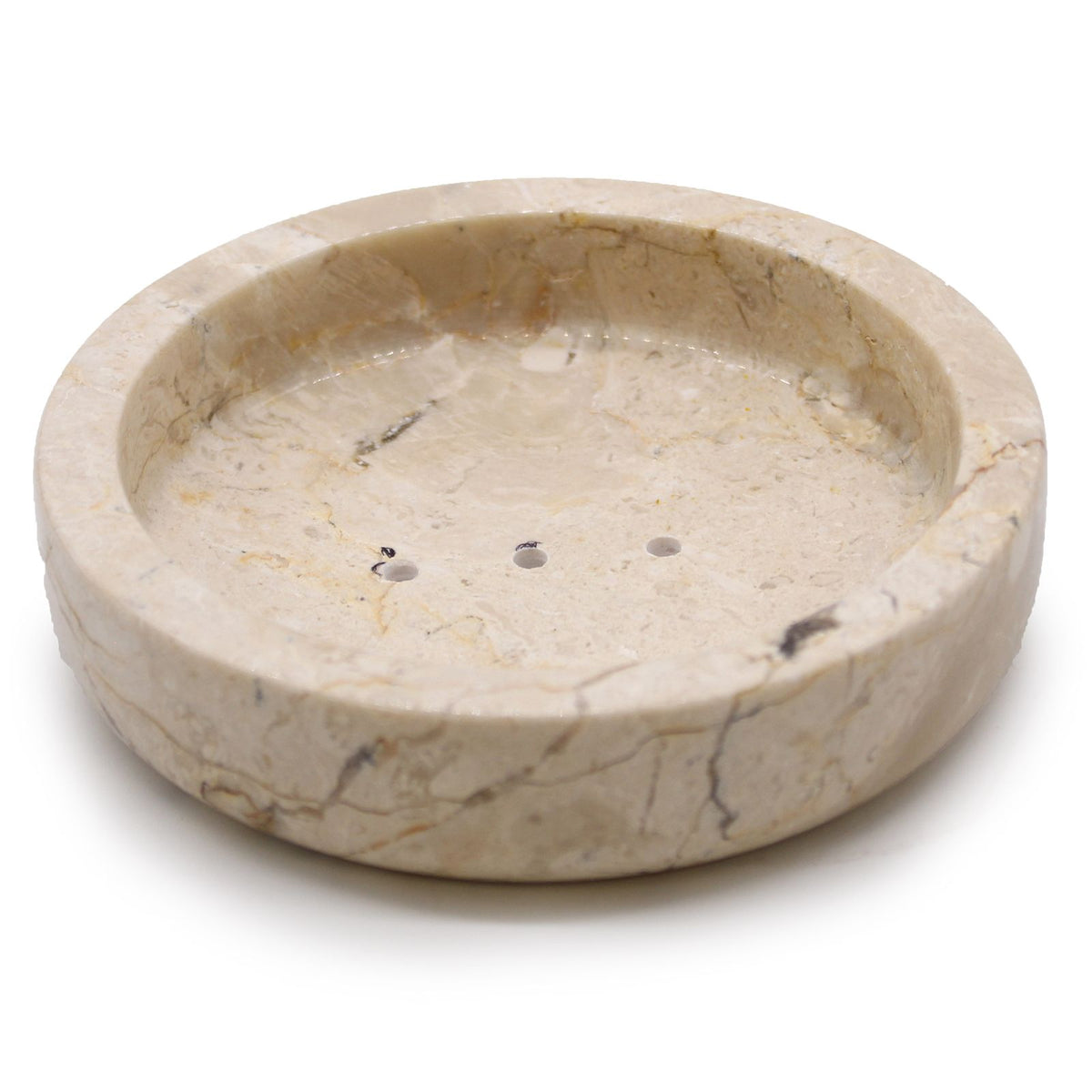 Round Honey Marble Soap Dish