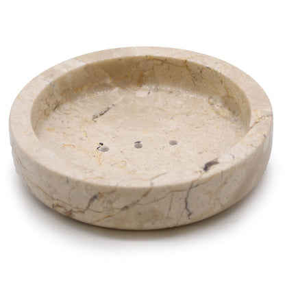 Round Honey Marble Soap Dish