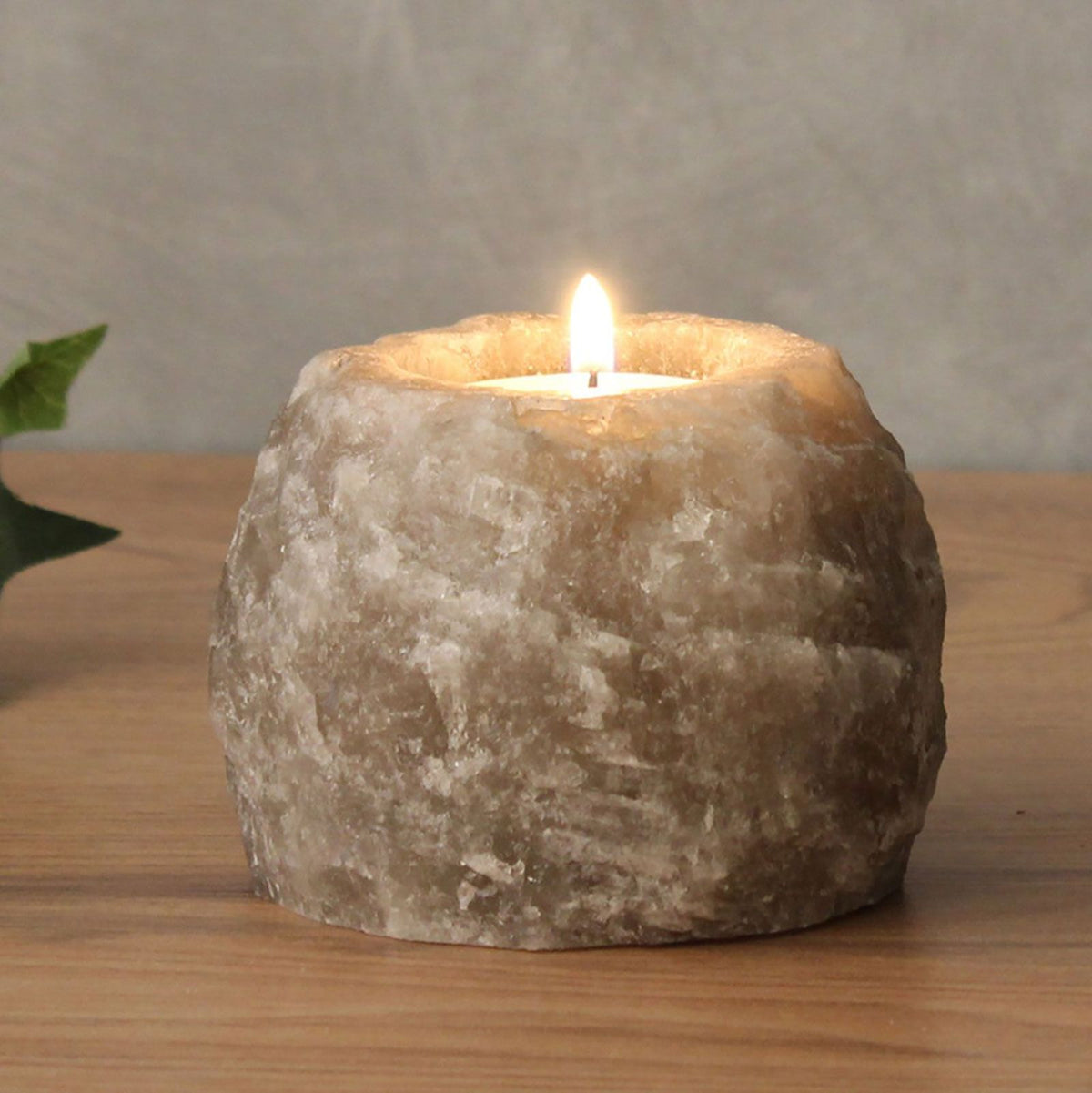 Grey Himalayan Salt Candle Holder 800g