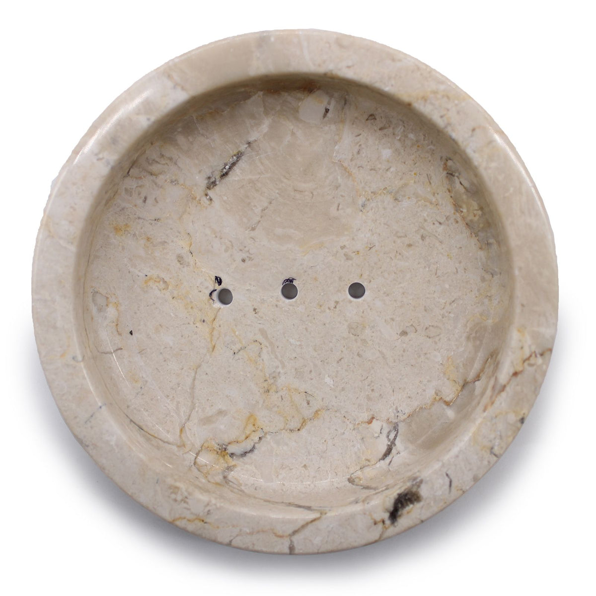 Round Honey Marble Soap Dish