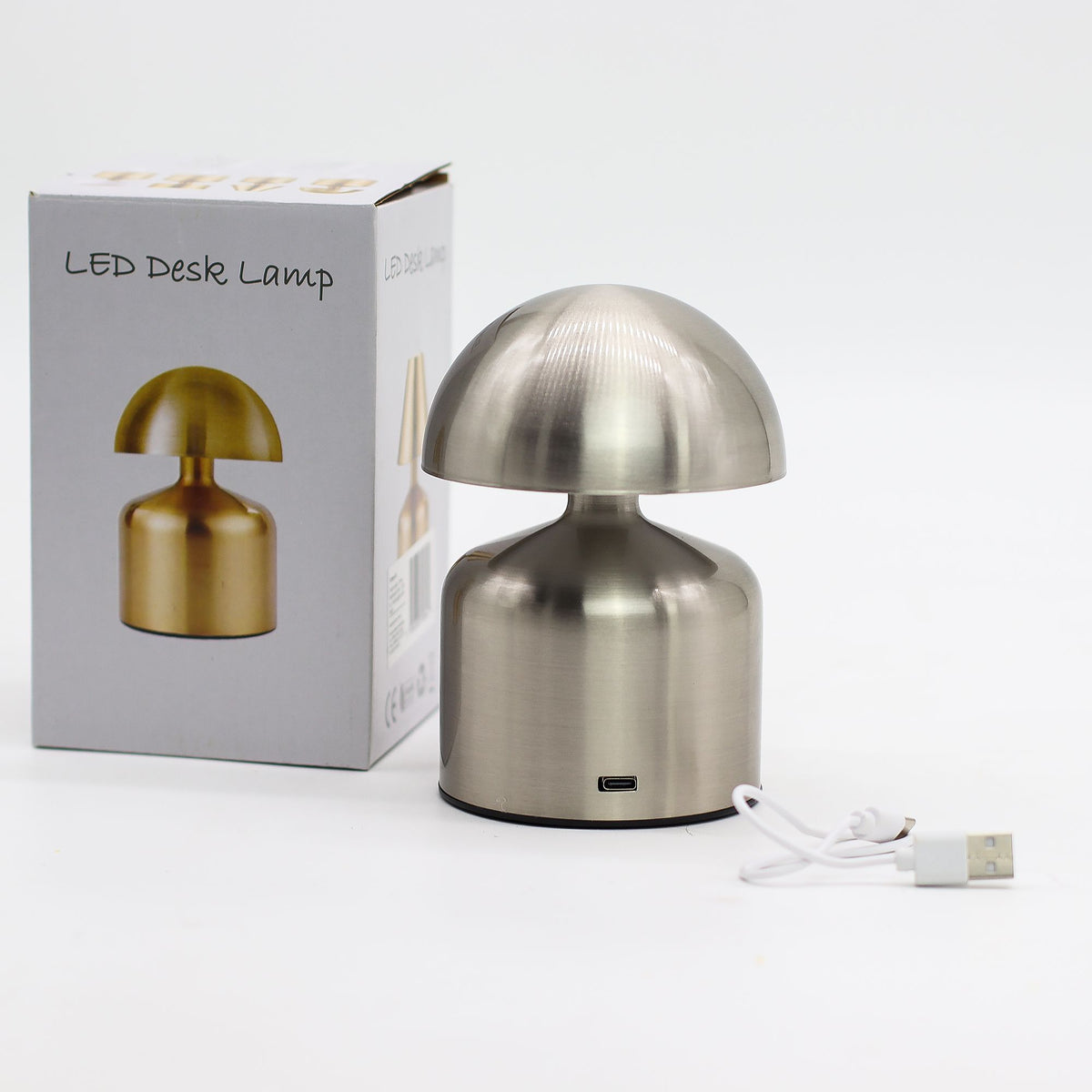 Soft Glow Dome Touch Lamp – Silver