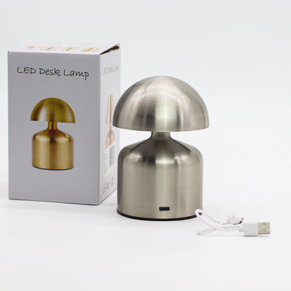 Soft Glow Dome Touch Lamp – Silver