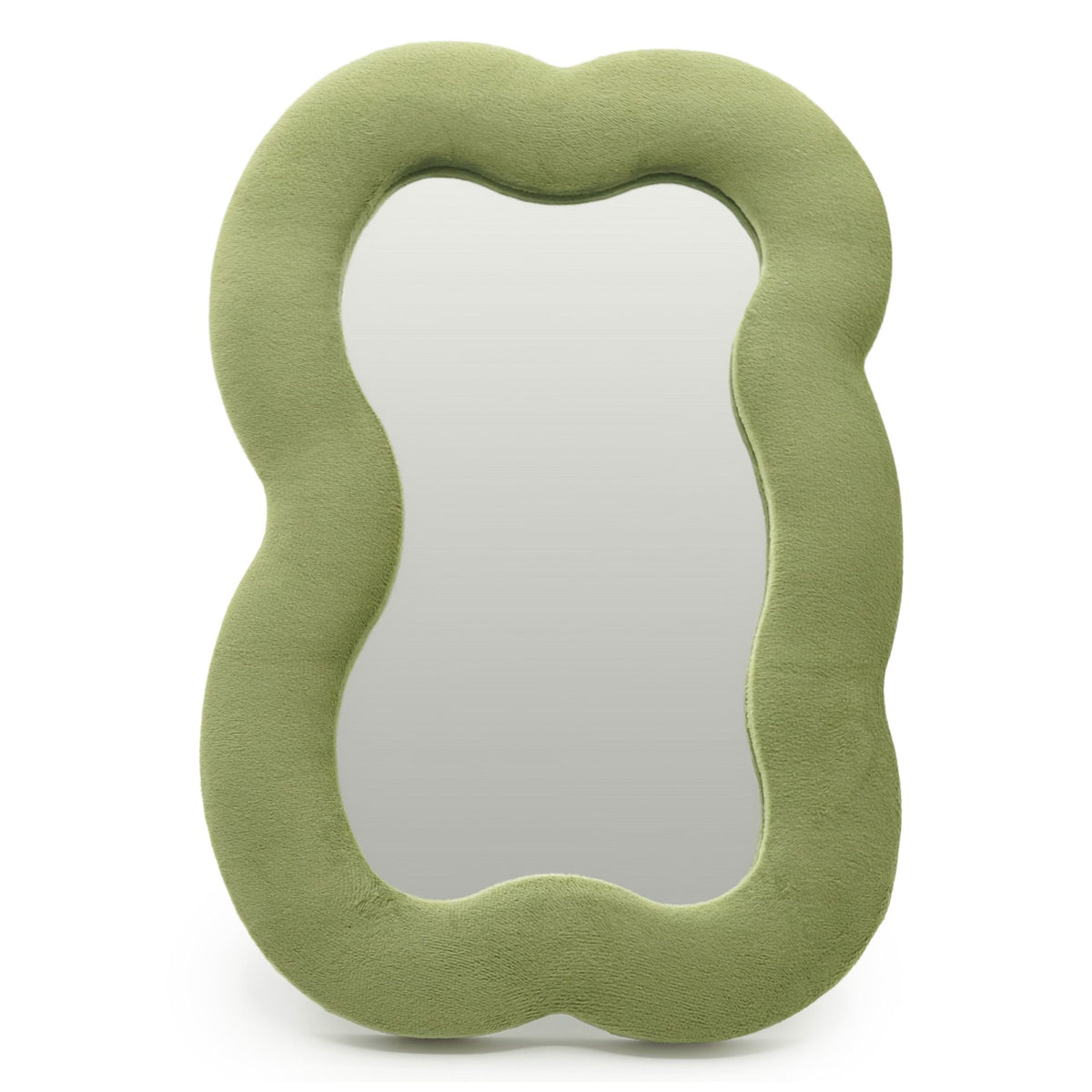 Large Cloud Squiggle Mirror – Moss Green