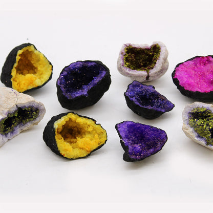Pink & Gold Calcite Geode