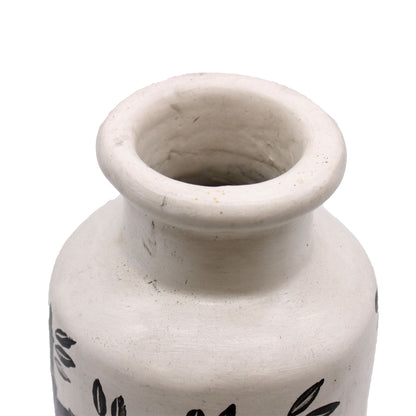 Bamboo Motif Ceramic Vase – Natural