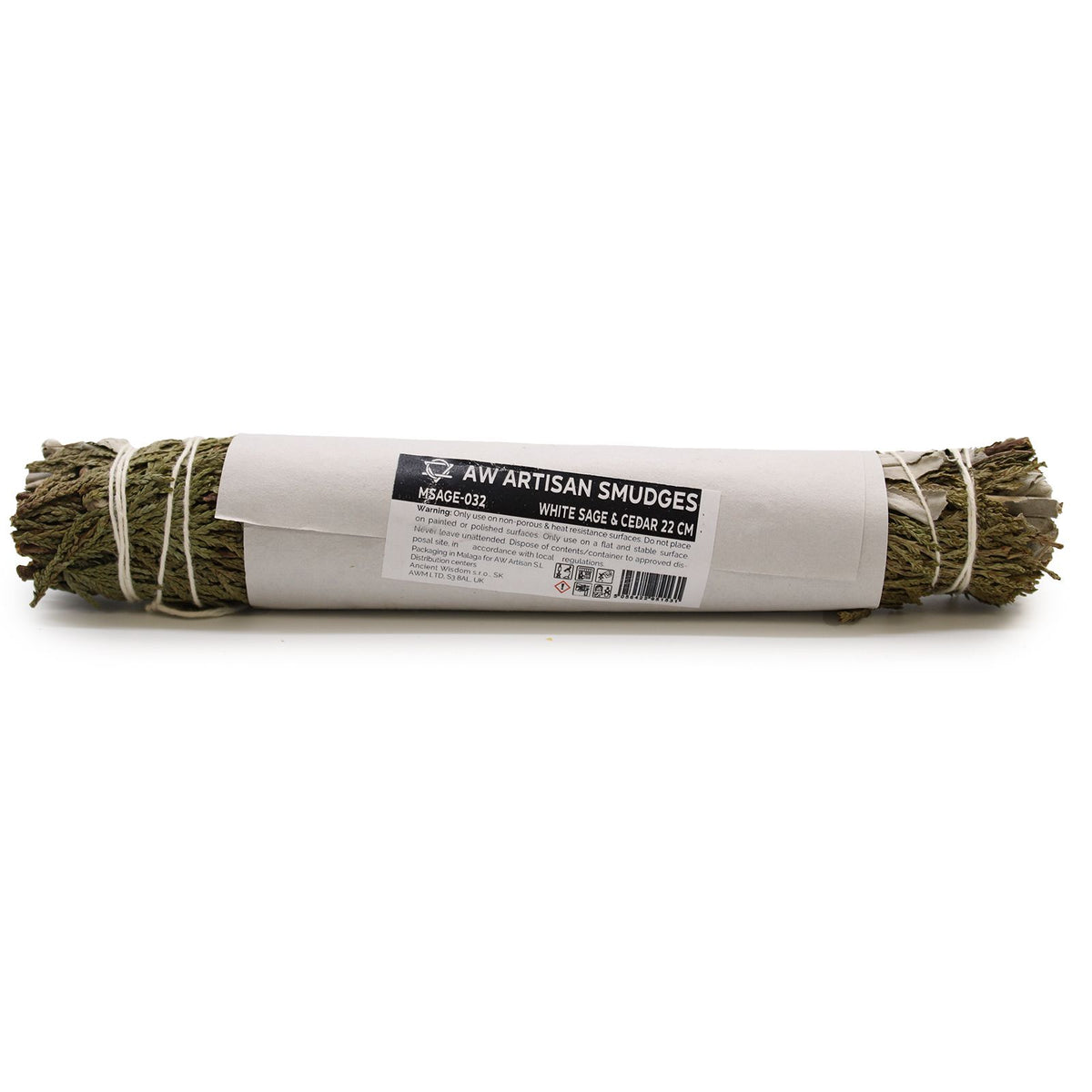 White Sage & Cedar 22cm Smudge Stick