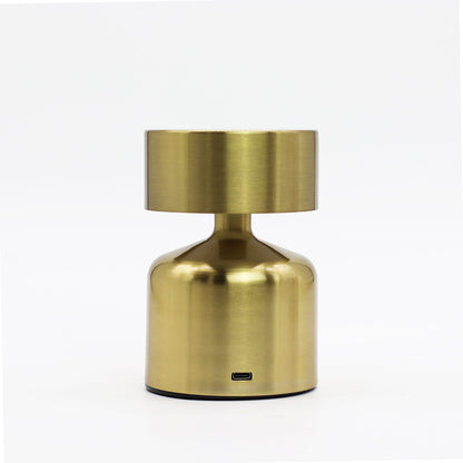 Soft Glow Flat Mushroom Touch Lamp – Bronze
