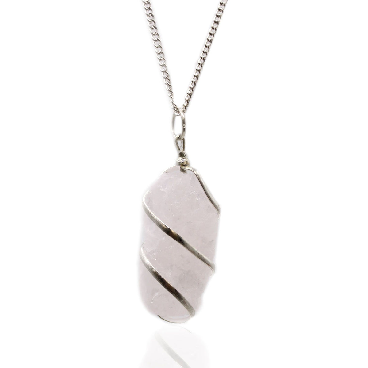 Rough Rose Quartz Gemstone Necklace