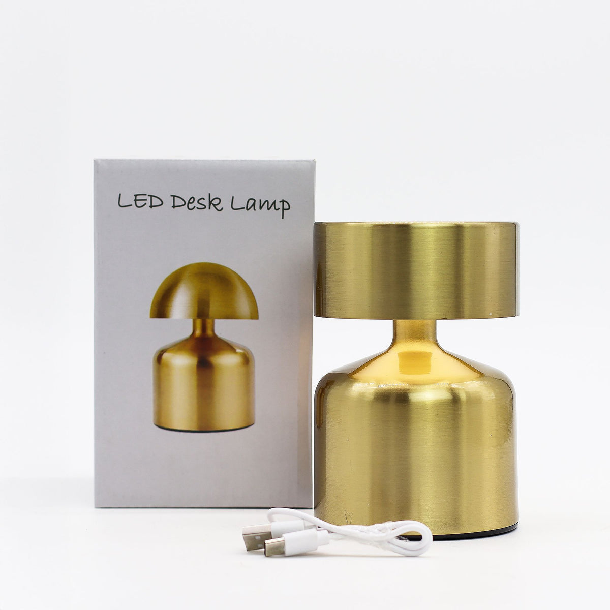 Soft Glow Flat Mushroom Touch Lamp – Bronze