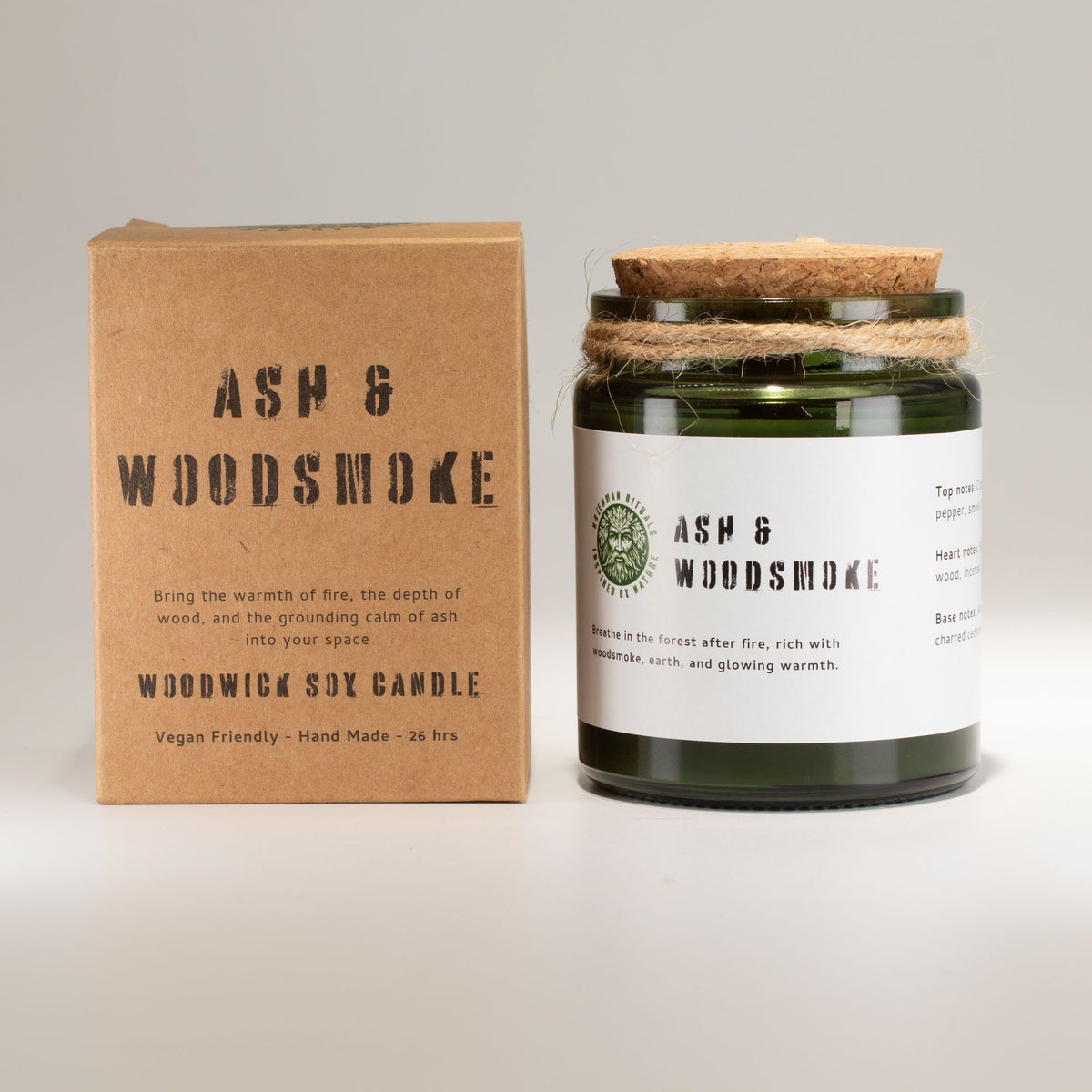 Woodwick Soy Candle – Ash & Woodsmoke