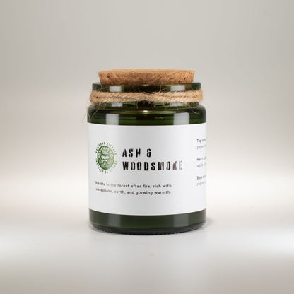 Woodwick Soy Candle – Ash & Woodsmoke