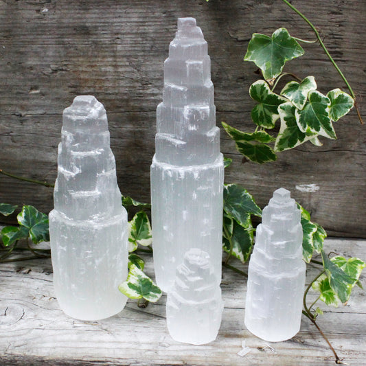 Natural Selenite Tower - 15cm